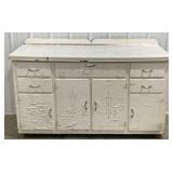 (H)Mid Century Modern Wooden Kitchen Hutch and