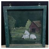 (AM)Hanging Farm Scenery Painting on Metal