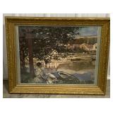 (AV)Hanging Wall Art Depicting Coastal Town