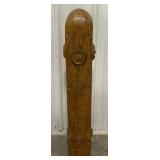 (P)Carved Wooden Column Statue Statue is