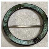 (AM) Vintage Art Deco Style Engraved Circular