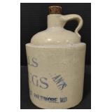 (M) Stoneware Jug "It Kills Bed Bugs"(approx 7.5")