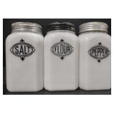 (M) Vtg. Hazel Atlas Milk Glass Shakers (approx