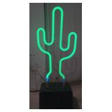 (AM) Cactus Neon Light. Measures Approximately