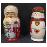 (M) Christmas , Santa Claus and a Snowman