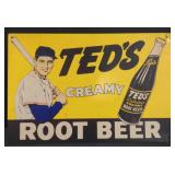 (M) Vintage Thin Metal Ted