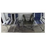 (H) Folding Camping Chairs w/ Side Tables