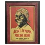 (M) Vtg. Aunt Jemima Pancake Flour Wood Framed