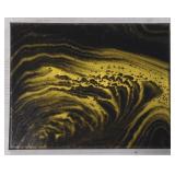 (CI) Decorative Black and Gold Canvas Artwork.