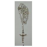 XX) (Sterling Silver Rosary W/ Aurora Borealis