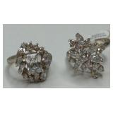 (XX)Nice lot of two Sterling Silver White Sapphire