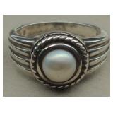 (XX) Sterling Silver Pearl Ring