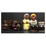 (M) Vtg. Black Americana Salt/Pepper Shakers