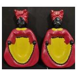 (M) Black Americana Chalkware Wall Decor (approx