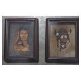 (AM) Boxed Native American Themed Portrait
