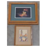 (AM) Framed Native American Themed Artwork.