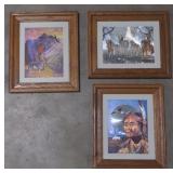 (AM) Framed Native American Artwork. Measures