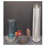 (AA) Blue Ball No. 2 Mason Jar Chicken Waterer, a