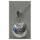 (XX) Mexico Sterling Chime Bell Earth Pendant