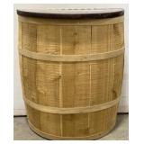 (AM) Half Barrel Table/Storage Chest Appr