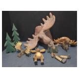 (AM) Moose Themed Decorative Items including a