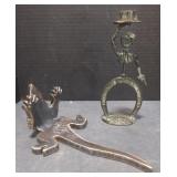 (AM) Decorative Metal Cowboy Shaped Candle