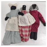 (M) Black Americana Cloth Dolls (Tallest approx