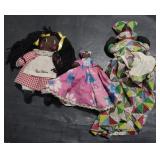 (M) Black Americana Cloth Dolls incl. Topsy Turvy