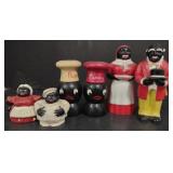 (M) Vtg. Black Americana Salt/Pepper Shakers