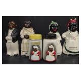 (M) Black Americana Salt/Pepper Shakers (Tallest