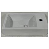 (H) Handmade Ceramic Stage Basin Appr 18x9.5