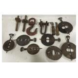 (H) Lot w/ Hook, Stove Flue Dampers, Carpet