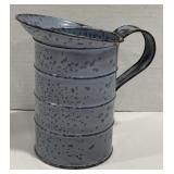 (X) Small Enamel Pitcher. (Approx. 6.5in