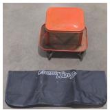 (AA) Metal Mechanics Rolling Stool and a Flame