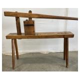 (AM) Primitive Bench Mounted Sausage Press Appr