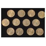(BC) Presidential Dollar Coins. $12 FV. Bidding