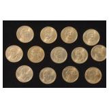 (BC) Presidential Dollar Coins $13 FV. Bidding