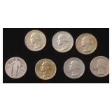 (BC) Liberty Silver Quarters. 90% AG. $1.75 FV.