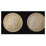 (BC) 1921 Silver Morgan Dollar and 1922 Silver