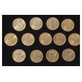 (BC) Presidential Dollar Coins. $13 FV. Bidding