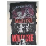 (AL) Motley Crue and Metallica Band Shirts in