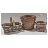 (BS) Longaberger Baskets (Largest approx 9" x 7")