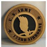 (BC) US Army 173rd Airborne Wooden Hanging Sign