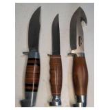 (BC) Lot of Fixed Blade Knives. *Bidding three