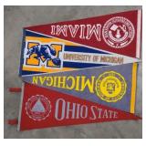 (AL) Lot of University Pennants including Ohio