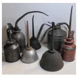 (AL) Lot of Vtg Oil Cans (7" to 11")