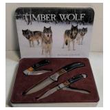 (BC) Timber Wolf Knife Set in Gift Tin