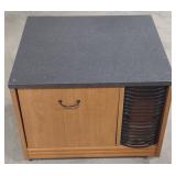(BS) Rolling Storage w/ CD Organizer (approx 22"