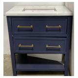 (BF)  Single Sink Bathroom Vanity. Has Damage
