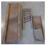 Primitive Wooden Kitchen Slicers. Largest